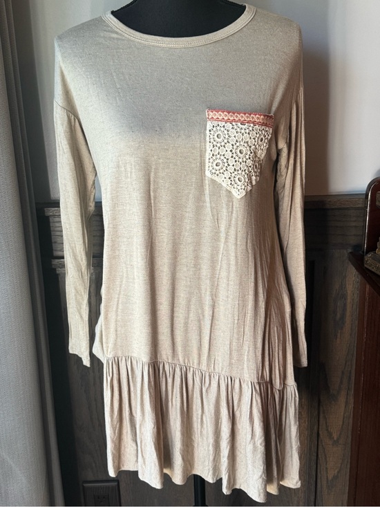 Hopely Tops - Hopely asymmetrical linen blend boho top small euc
